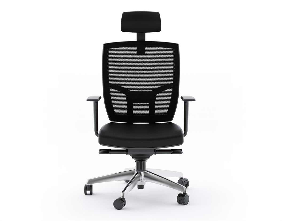 BDI TC-223 Leather Task Chair (Black)