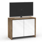 Salamander Chameleon Collection Barcelona 323 Twin AV Cabinet (Natural Walnut with Gloss White Doors)