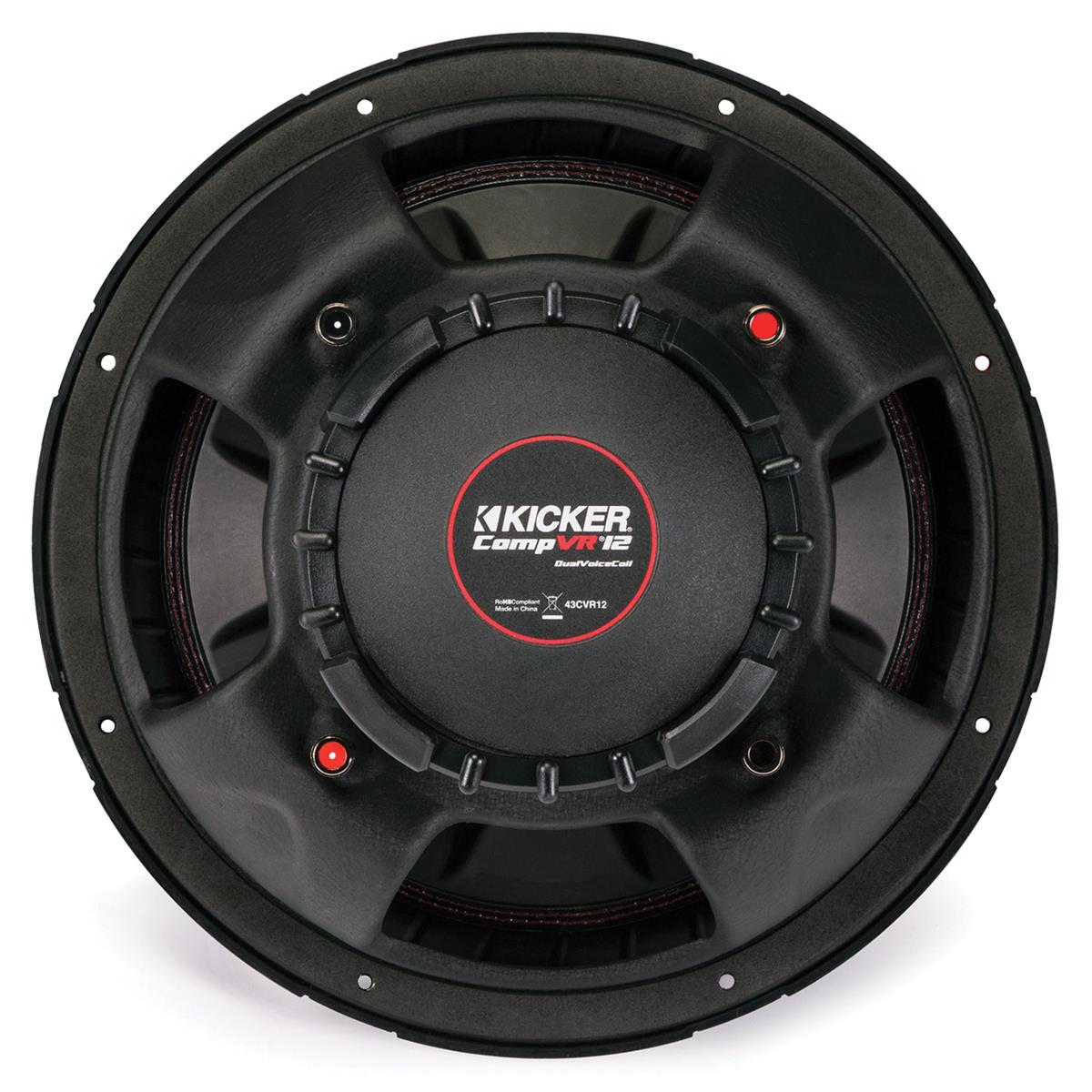 Kicker 43CVR124 12" CompVR 400-Watt Dual 4-Ohm Voice Coil Subwoofer