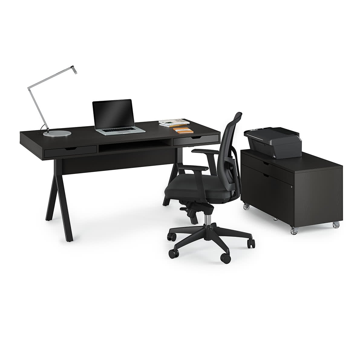 BDI MODICA File Pedestal 6347 (Charcoal Stained Ash)