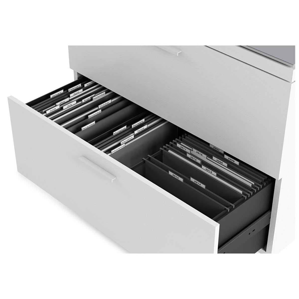 BDI CENTRO 6416 Lateral File Cabinet (White)