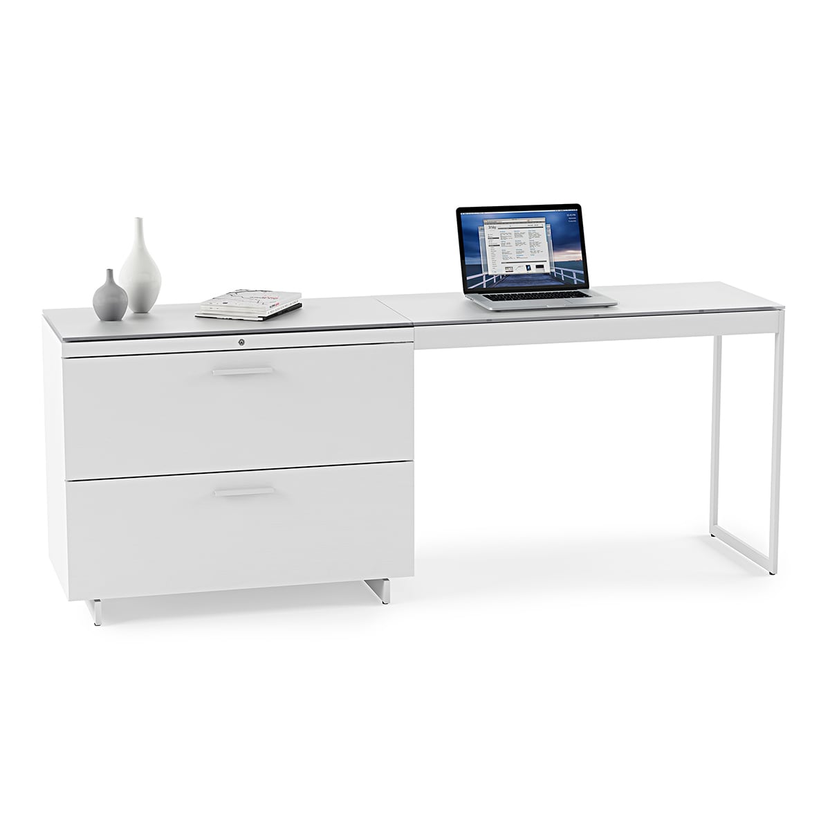 BDI CENTRO 6416 Lateral File Cabinet (White)