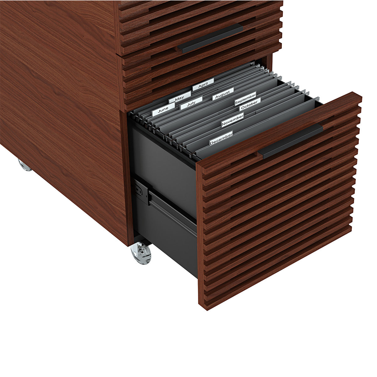 BDI Corridor 6507 Mobile File Pedestal (Chocolate Stained Walnut)