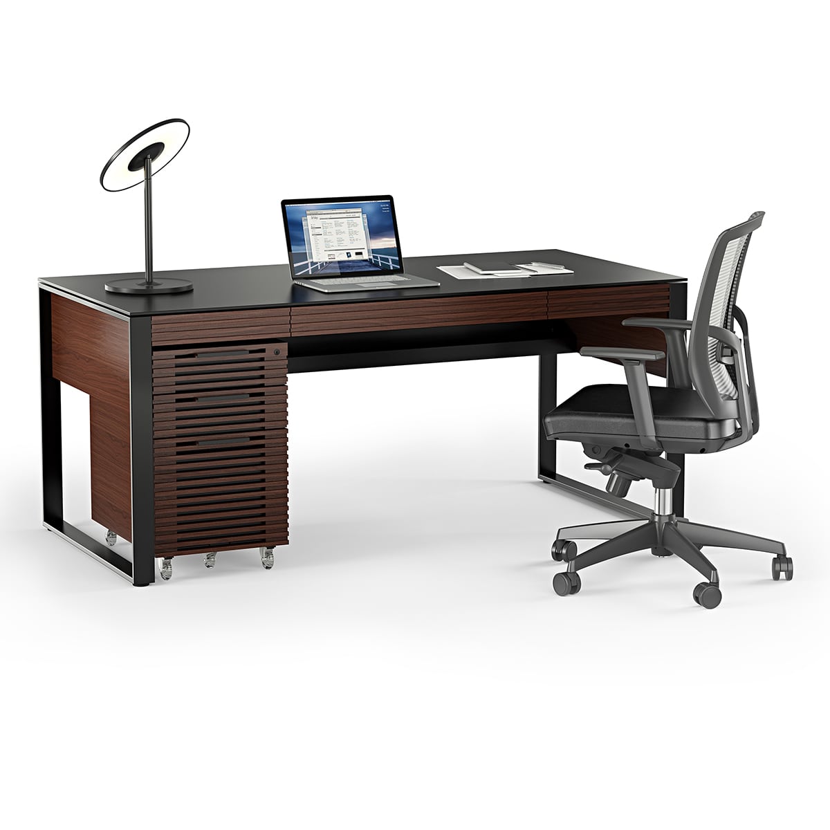 BDI Corridor 6507 Mobile File Pedestal (Chocolate Stained Walnut)