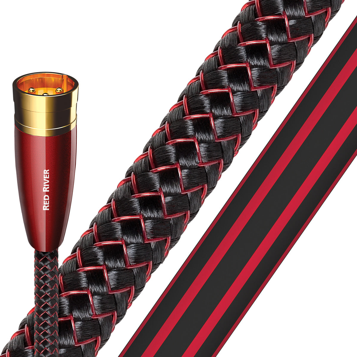 AudioQuest Red River Male XLR to Female XLR Cable - 3.28 ft. (1m) - 2-Pack