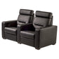 Salamander TC3 AV Basics 2-Seat Straight Motorized Recliner Home Theater Seating (Black Bonded Leather)