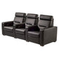 Salamander TC3 AV Basics 3-Seat Straight Motorized Recliner Home Theater Seating (Black Bonded Leather)