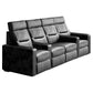 Salamander TC3 AV Basics 4-Seat with Loveseat Straight Motorized Recliner Home Theater Seating (Black Bonded Leather)