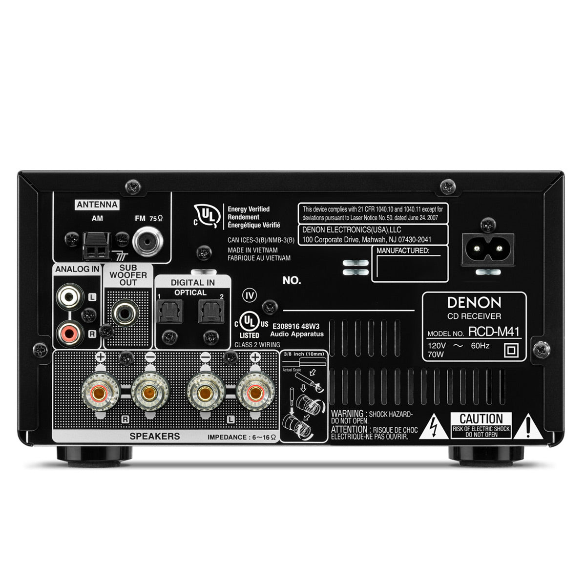 Denon D-M41S CD/FM micro desktop stereo system with Bluetooth - Thumbnail 3