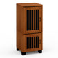 Salamander Chameleon Collection Sonoma 517 Single AV Cabinet (American Cherry Vertical Pattern with Perforated Black Steel Inserts)