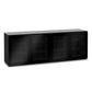 Salamander Chameleon Collection Oslo 347 Quad AV Cabinet (Black Oak with Smoked Glass Doors & Black Glass Top)