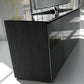 Salamander Chameleon Collection Oslo 347 Quad AV Cabinet (Black Oak with Smoked Glass Doors & Black Glass Top)