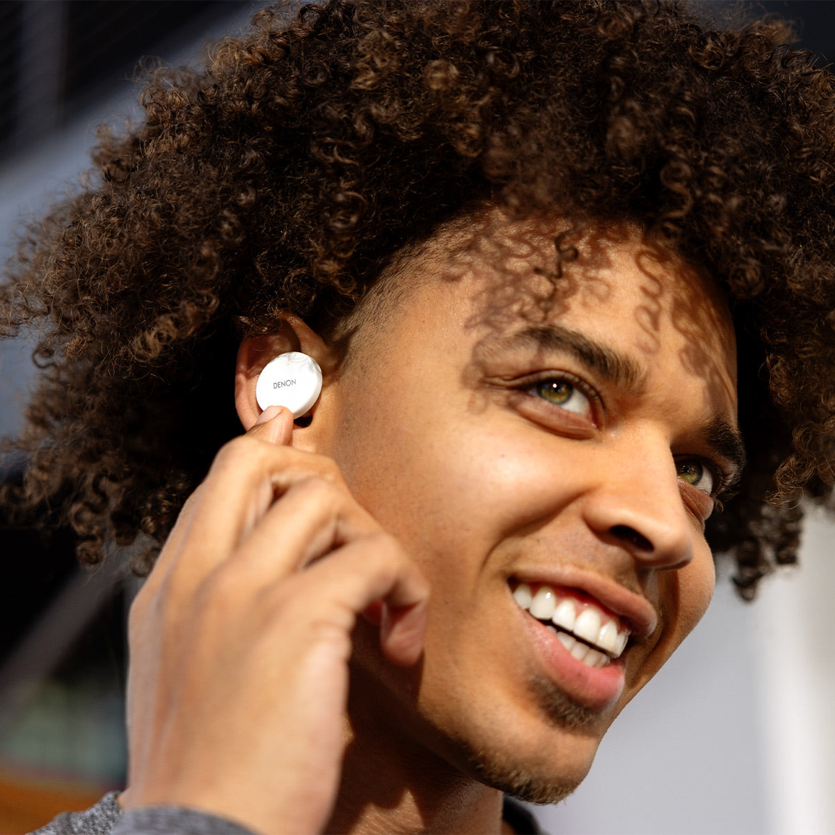 Denon PerL True Wireless Earbuds with Active Noise Cancellation & Adaptive Acoustic Technology (White)