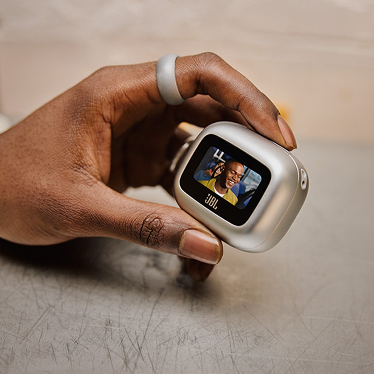 JBL Live Beam 3 True Wireless Noise Cancelling Earbud Bundle with gSport Case (Silver)