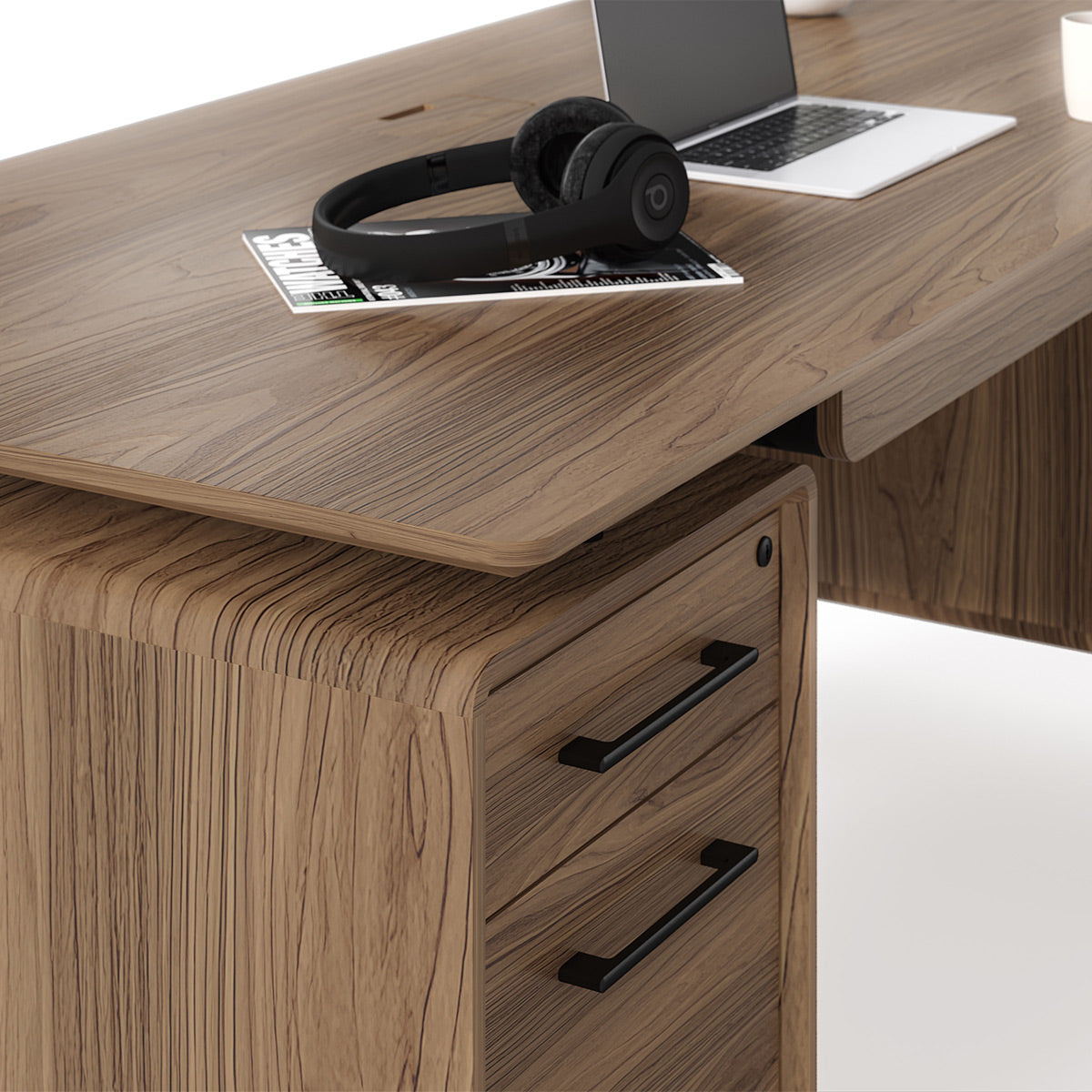 BDI LINQ 6821 Executive Desk (Natural Walnut)