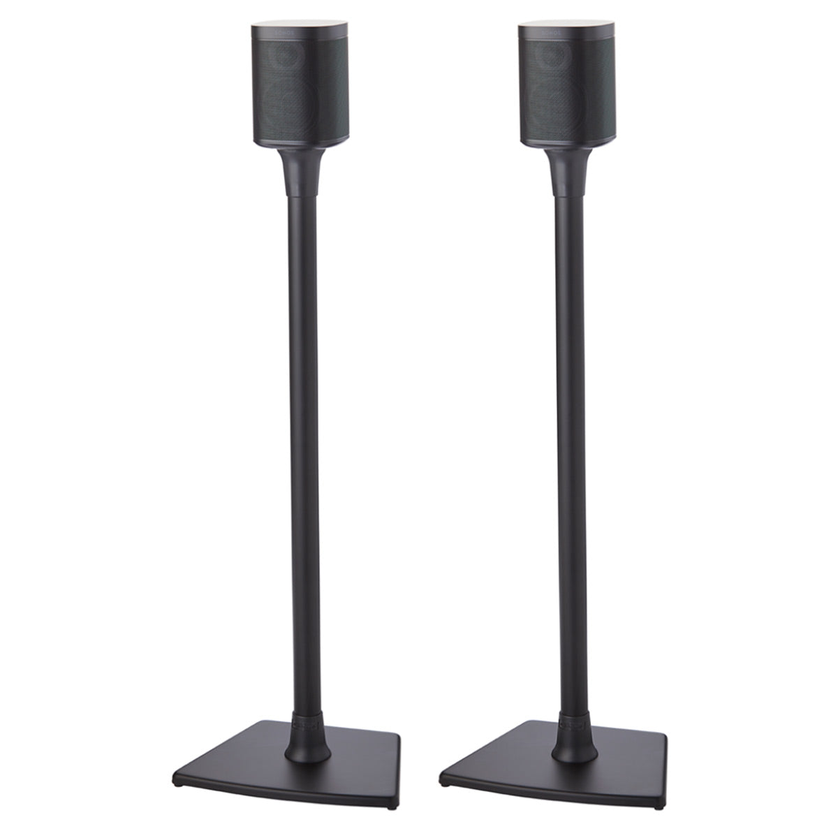 Sanus Fixed-Height Wireless Speaker Stands for Sonos ONE, PLAY:1, and PLAY:3 - Pair (Black)