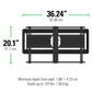 Sanus VLF613-B1 Super Slim Full Motion TV Mount for 40" - 80" TV
