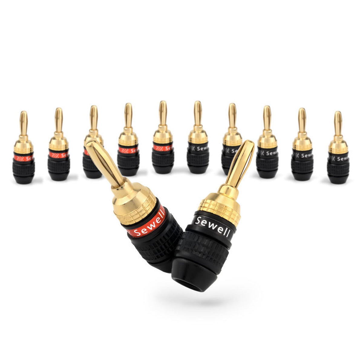 Sewell Deadbolt Banana Plugs - 6 Pairs