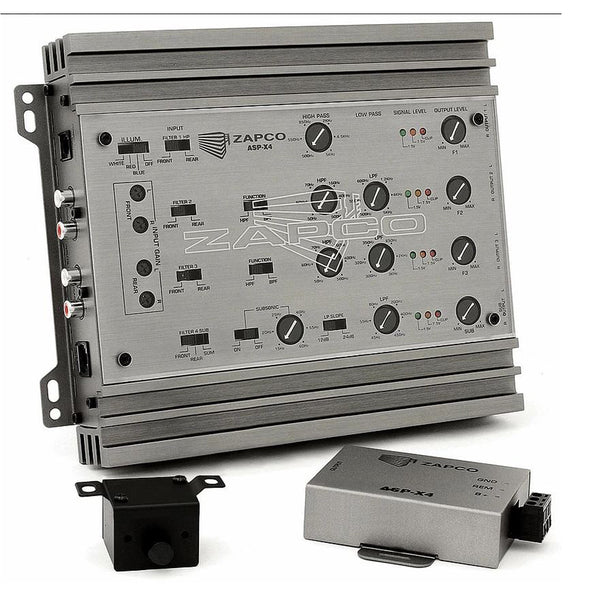 オーディオコンボ ZAPCO ASP-Q2 COPPER 7-BAND PARAMETRIC EQUALIZER AUX. 9.5