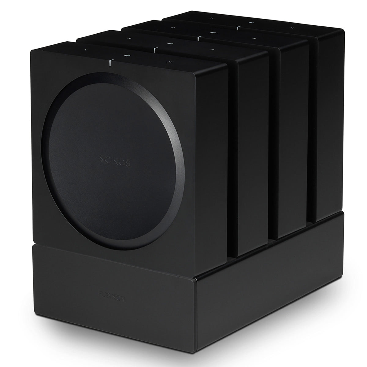 Flexson Dock for 4 Sonos AMPs (Black)