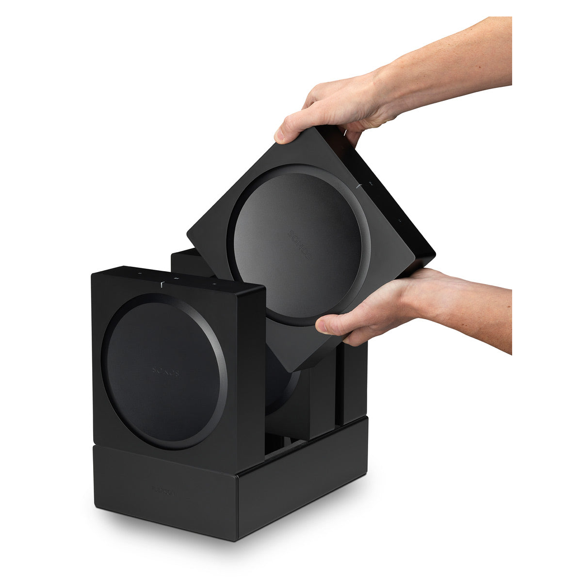 Flexson Dock for 4 Sonos AMPs (Black)