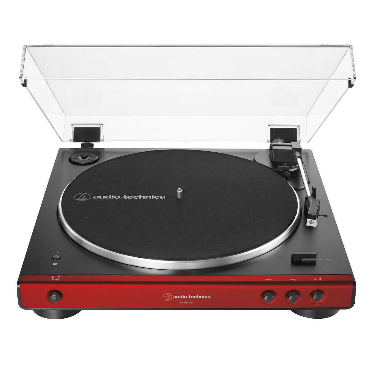 AudioTechnica AT-LP60XBT-RD Fully Automatic Belt-Drive Stereo Turntable with Bluetooth (Red)