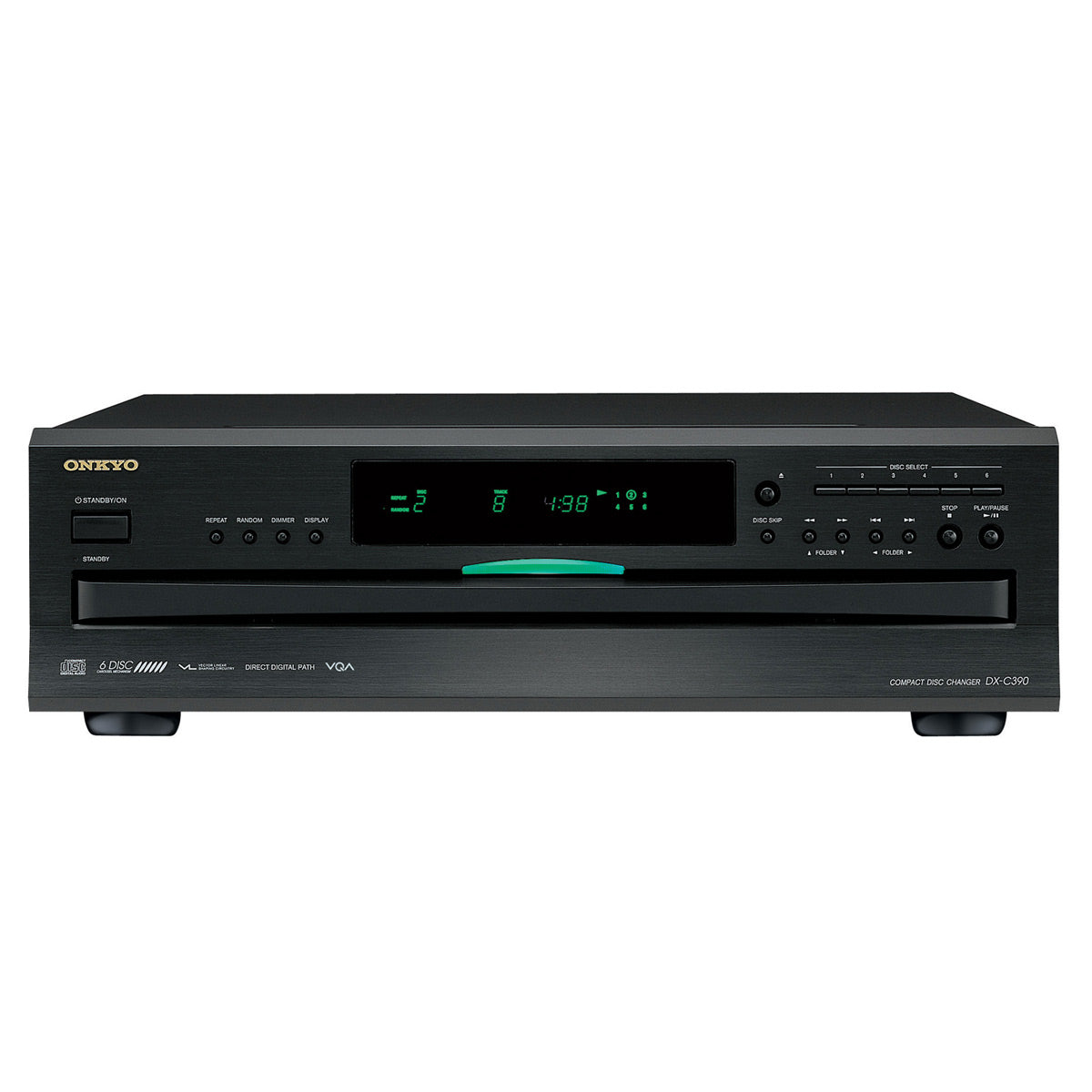 Yamaha R-S202 Stereo Receiver and Onkyo DX-C390 6-Disc Carousel CD Changer