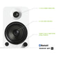 Kanto YU4 Powered Bookshelf Speakers with Built-In Bluetooth - Pair (Matte White)