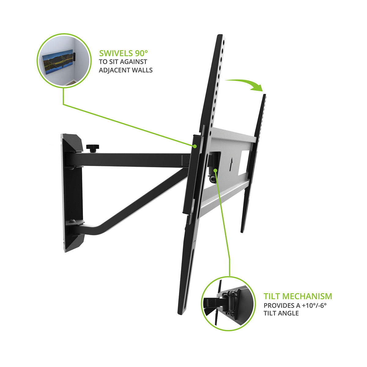 Kanto FMC1 Telescoping Corner TV Mount for 40" - 60" TVs