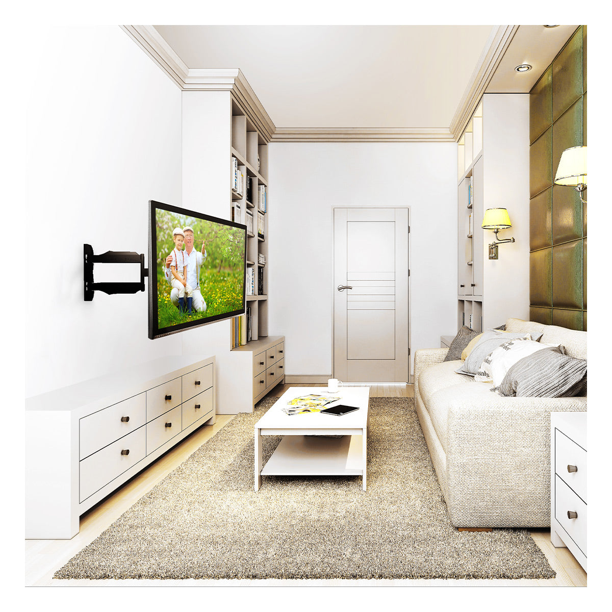 Kanto M300 Full Motion Single Stud TV Mount for 26" - 55" TV (Black)