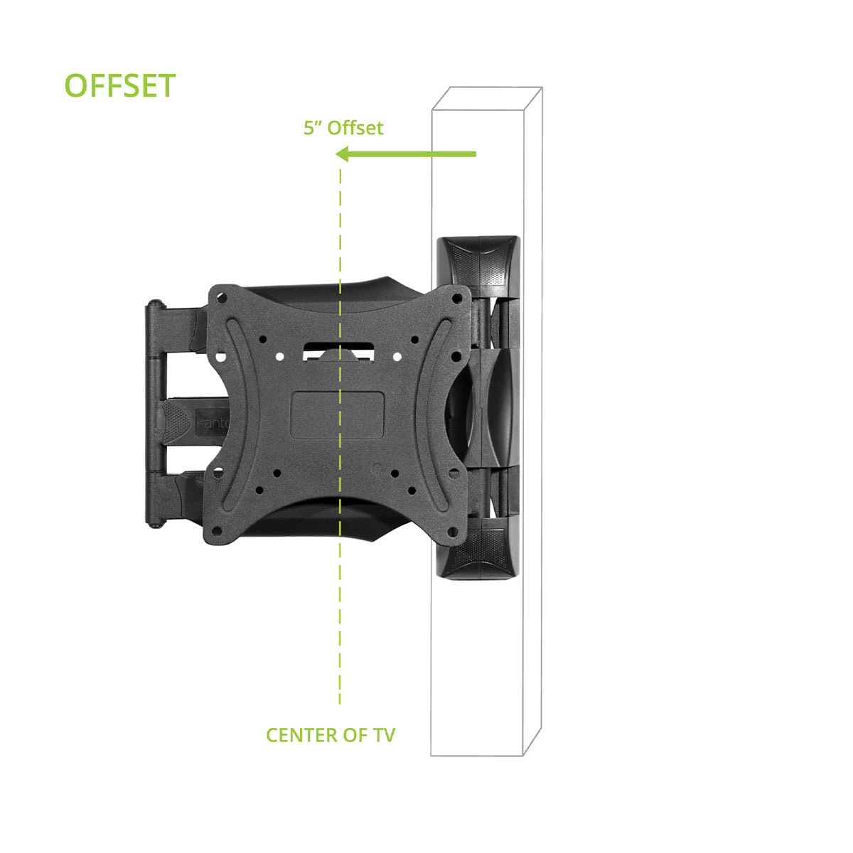 Kanto M300 Full Motion Single Stud TV Mount for 26" - 55" TV (Black)
