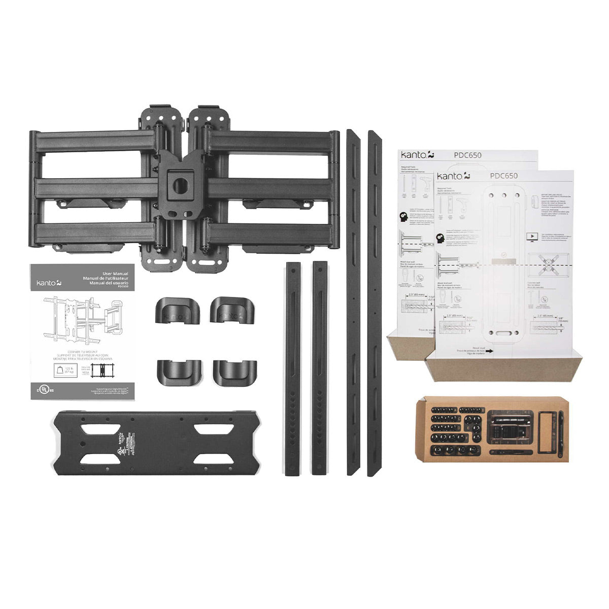 Kanto PDC650 Full Motion Corner Mount for 37" - 70" TV