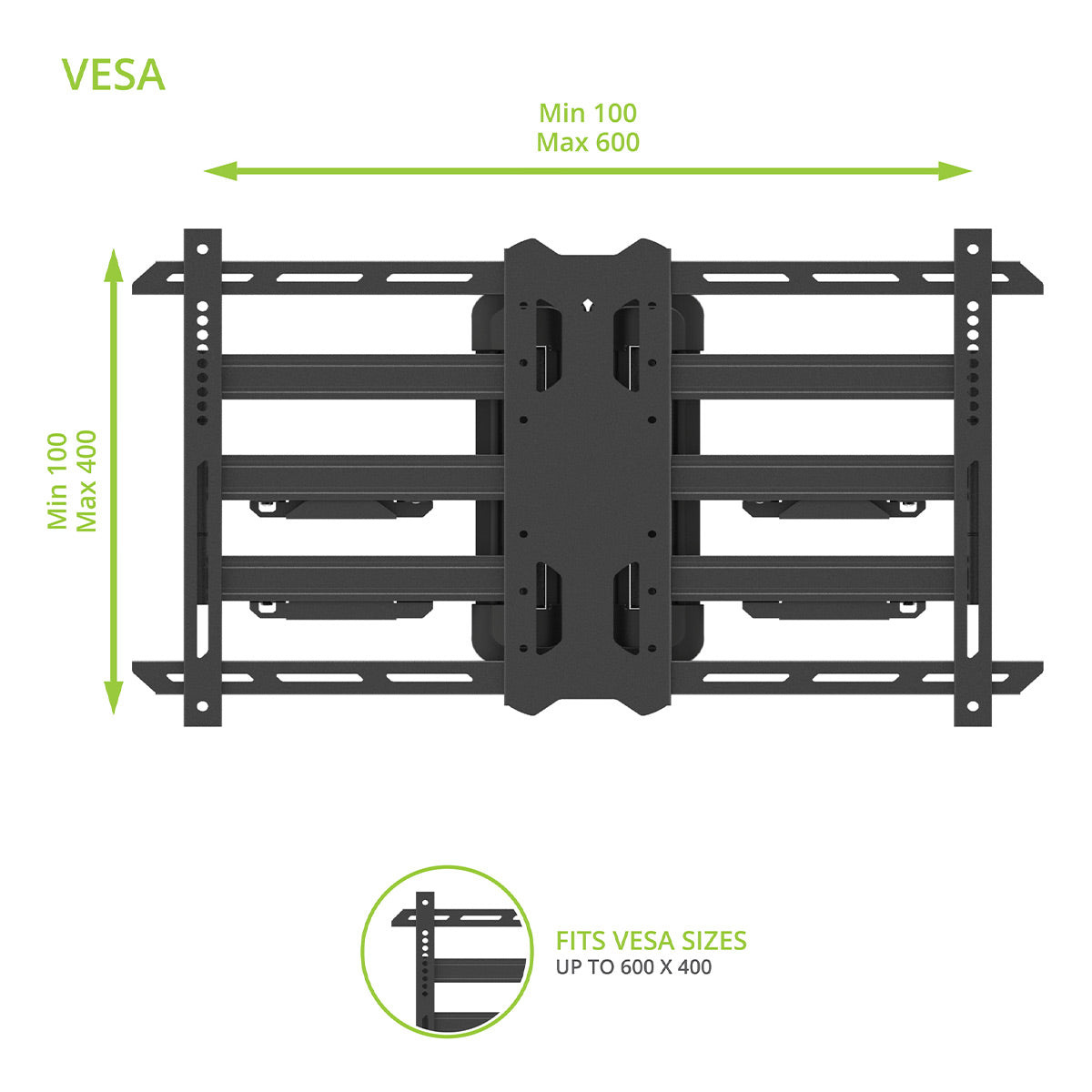 Kanto PDC650 Full Motion Corner Mount for 37" - 70" TV