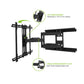 Kanto PDX650 Articulating Full Motion TV Mount for 37" - 75" TV (Black)