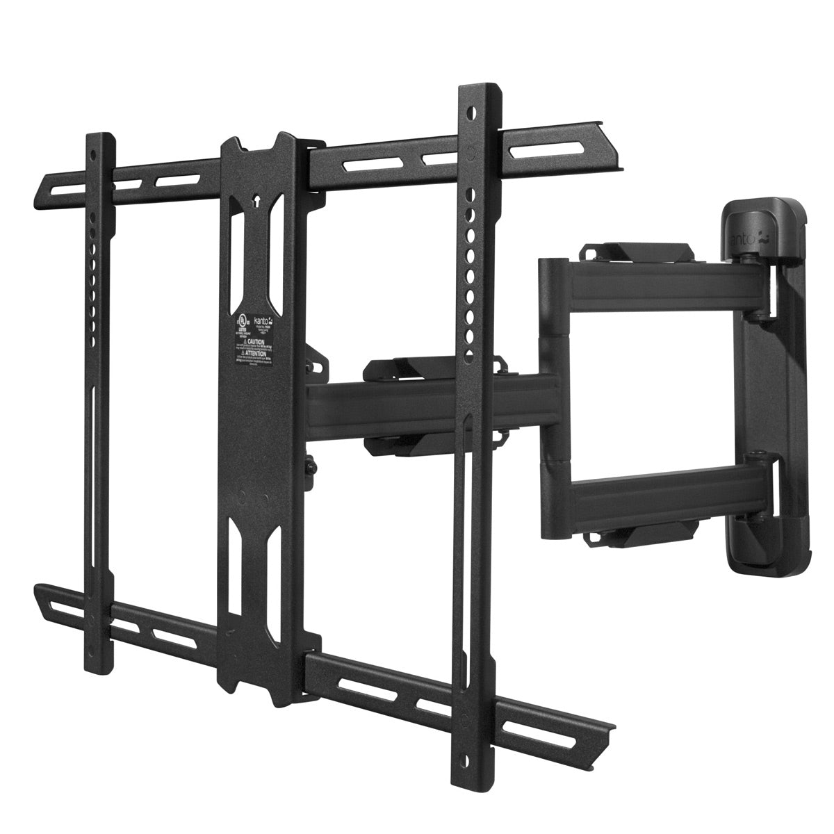 Kanto PS350 Articulating Full Motion Single Stud TV Mount for 37" - 60" TV (Black)