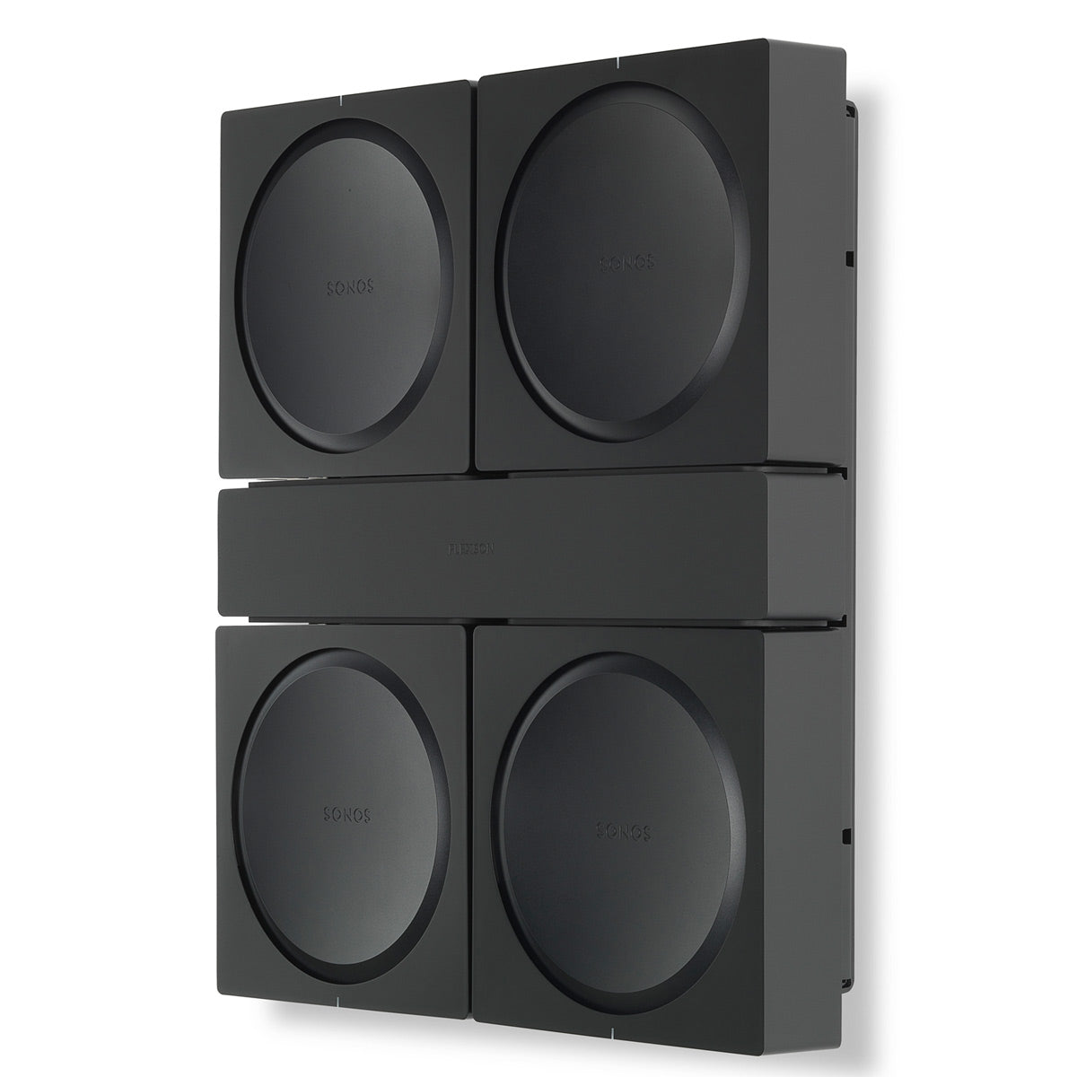Sonos AMP Wireless Hi-Fi Players (4) with Flexson Wall Mount (Black)
