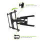 Kanto PDX700 Articulating Full Motion TV Mount for 42" - 100" TV