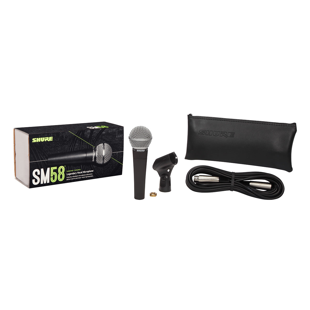 Shure SM58 Microphone with XLR Cable and Stand