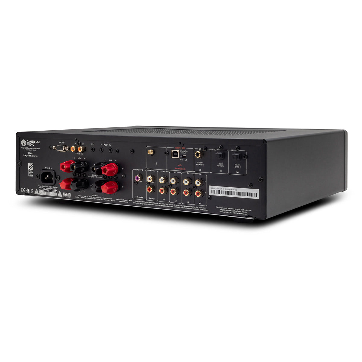Cambridge Audio CXA61 60 Watt Integrated Stereo Amplifier with aptX HD Bluetooth (Gray)
