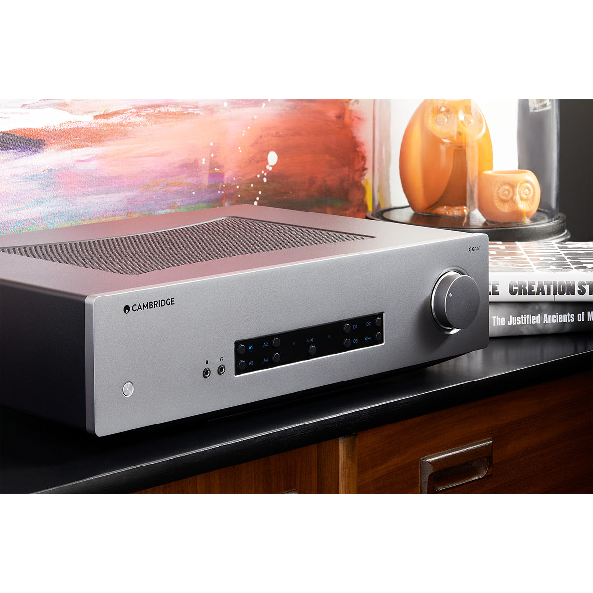 Cambridge Audio CXA61 60 Watt Integrated Stereo Amplifier with aptX HD Bluetooth (Gray)