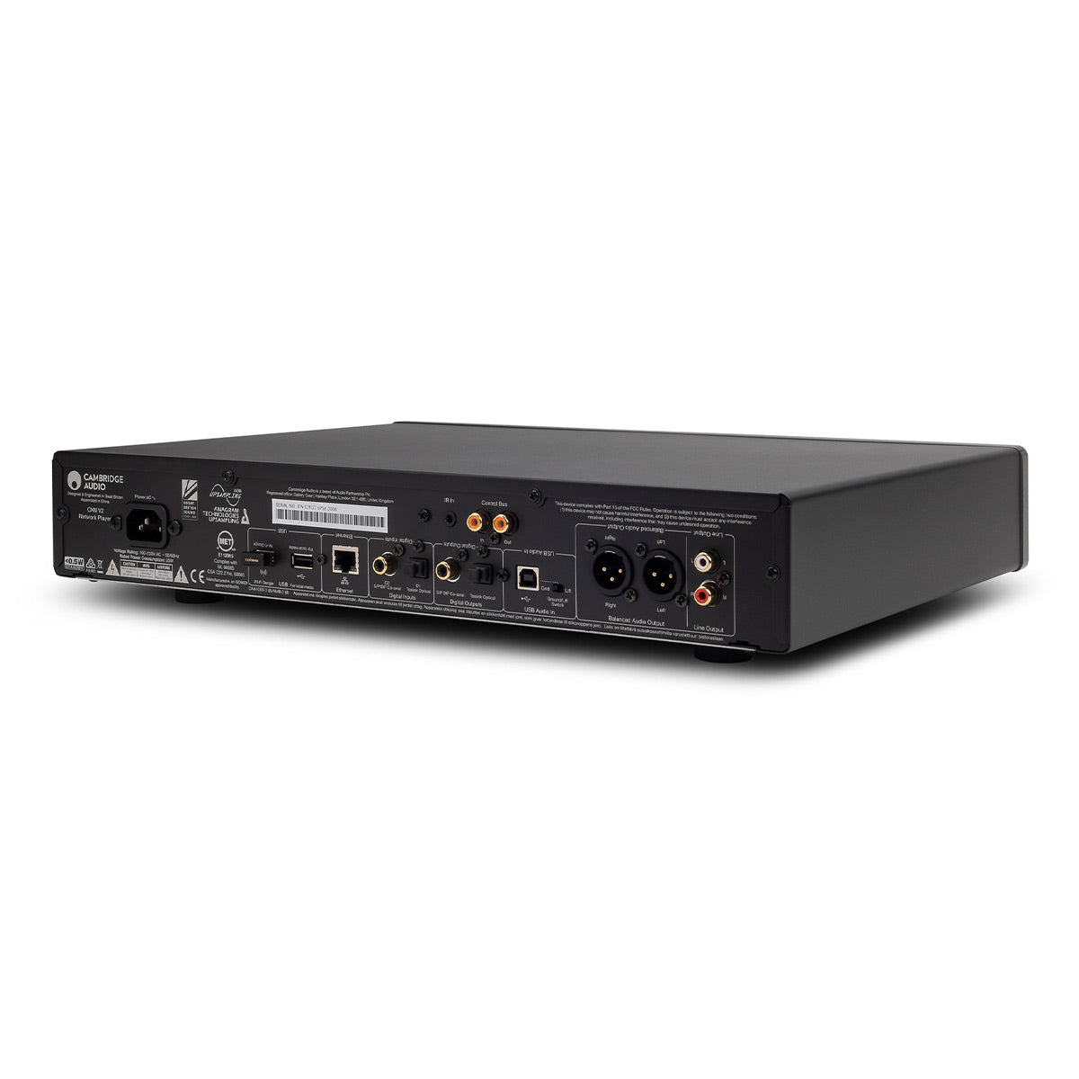 Cambridge Audio CXN V2 All-in-One Network Audio Streamer with Airplay2, Chromecast, Roon Ready, and Built-In Dual DACs (Gray)