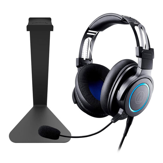 AudioTechnica ATH-G1 Premium Gaming Headset with Kanto H1 Stand (Black)