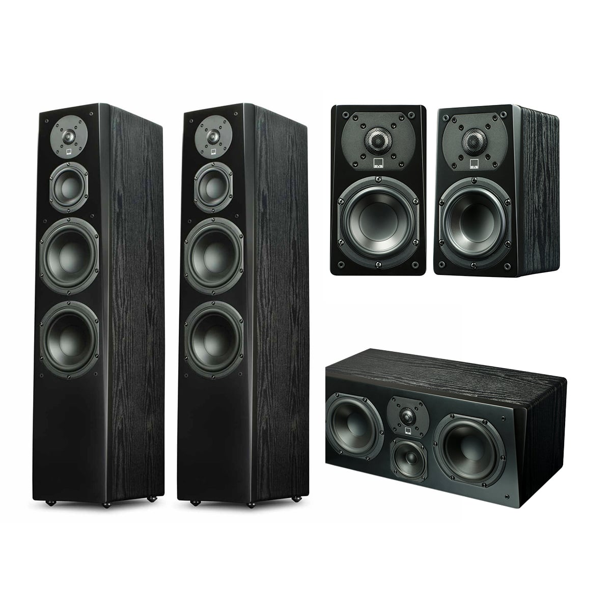 SVS Prime Tower 5.0 Surround System (Premium Black Ash)