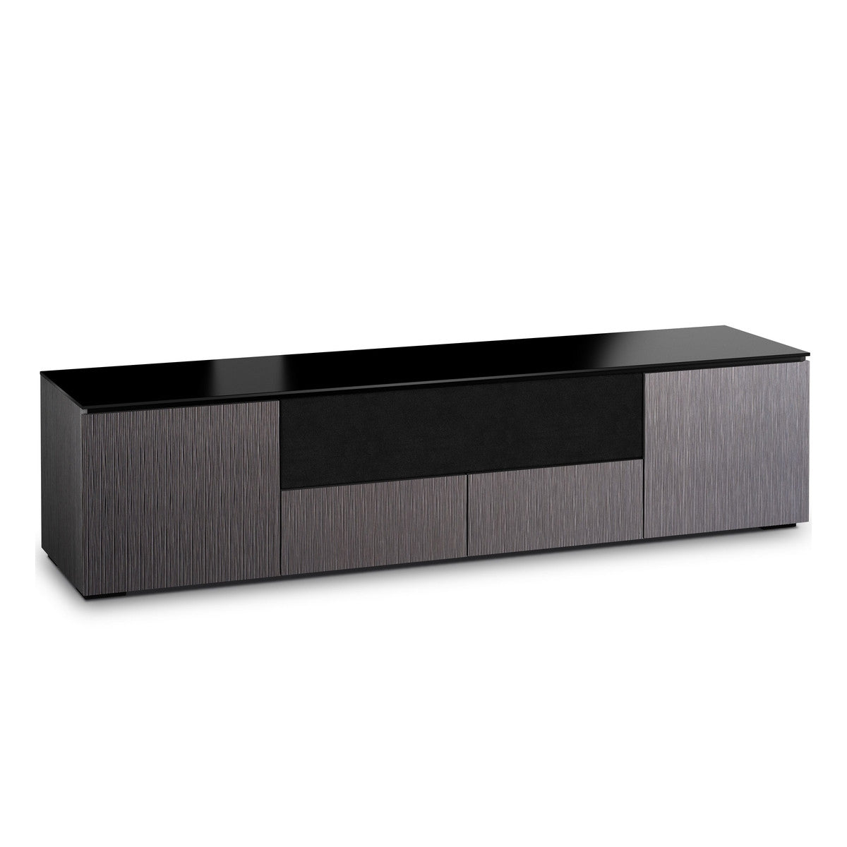 Salamander Chameleon Collection Seattle 245 Quad Speaker Integrated Cabinet (Gray Oak with Black Glass Top)