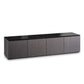 Salamander Chameleon Collection Seattle 247 Quad AV Cabinet (Gray Oak with Black Glass Top)