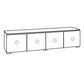 Salamander Chameleon Collection Seattle 247 Quad AV Cabinet (Gray Oak with Black Glass Top)