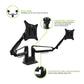 Kanto DMS2000 Dual-Monitor Desktop Mount for 17" - 32" Displays with Gas-Shocks (Black)
