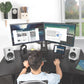 Kanto DMS2000 Dual-Monitor Desktop Mount for 17" - 32" Displays with Gas-Shocks (Black)