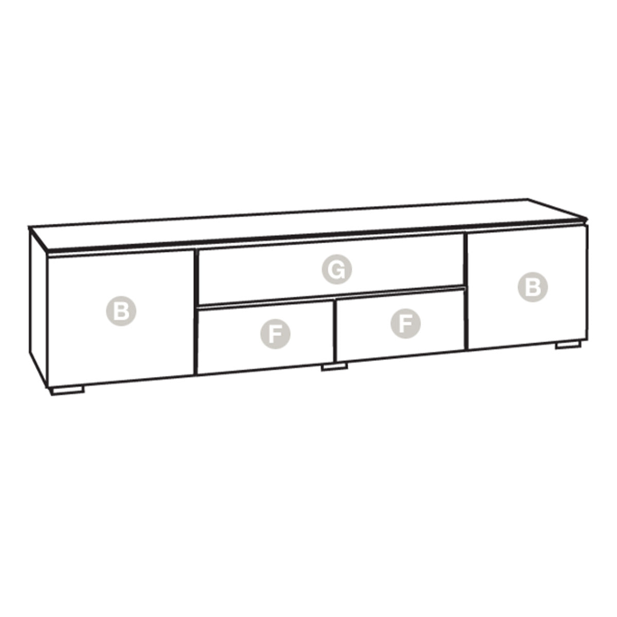 Salamander Chameleon Collection Oslo 245 Quad Speaker Integrated Cabinet (Black Oak with Smoked Glass Doors & Black Glass Top)
