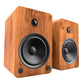 Kanto YU6 Powered Bookshelf Speakers with Bluetooth (Walnut) with SP9 Desktop Stands (Black)